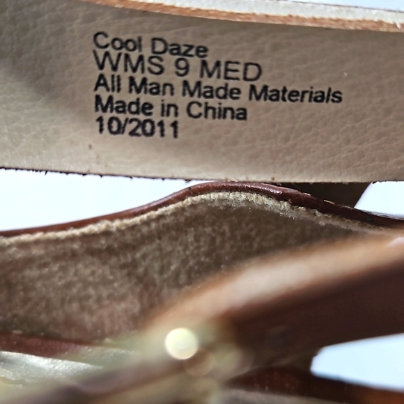 Kenneth Cole Brown & Orange Sandals Size 9 - Picture 5 of 9